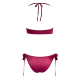 Cottelli Tie Up Bra And Briefs Set Red Size: S/M