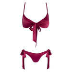 Cottelli Tie Up Bra And Briefs Set Red Size: S/M