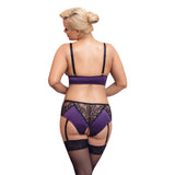 Cottelli Curves Bralette Suspender Set Size: XXXL