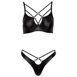 Cottelli Matte Black Bra Set Size: 75b/s