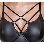 Cottelli Matte Black Bra Set Size: 75b/s