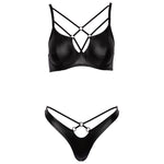 Cottelli Matte Black Bra Set Size: 85b/l