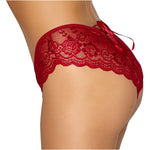 Cottelli Crotchless Panty Red Size: Medium