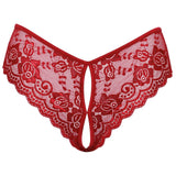 Cottelli Crotchless Panty Red Size: Small