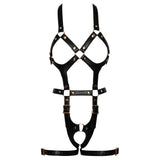 Bad Kitty Leather Look Body Harness Size: S/M