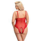 Cottelli Curves Crotchless Body Red Size: X Large