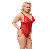 Cottelli Curves Crotchless Body Red Size: X Large