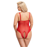 Cottelli Curves Crotchless Body Red Size: XXL