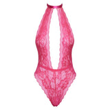 Kissable Halterneck Lace Body Pink Size: L/XL