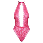 Kissable Halterneck Lace Body Pink Size: S/M