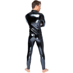 Black Level Vinyl Jumpsuit With Zip Black Size: XXL