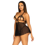 Leg Avenue Open Cup Babydoll And Panty Size: Large