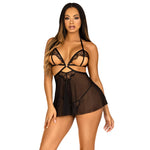 Leg Avenue Open Cup Babydoll And Panty Size: Large