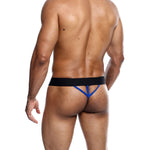 Male Basics Neon Thong Blue Size: Medium