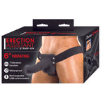 Erection Assistant Hollow Vibrating Strap-On 6 inch Black