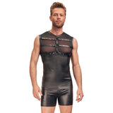 NEK Matte Look Shirt With Chest Harness Black Size: Large