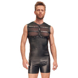 NEK Matte Look Shirt With Chest Harness Black Size: Small