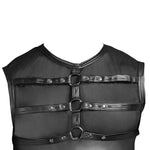 NEK Matte Look Shirt With Chest Harness Black Size: Small