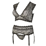 Cottelli Plus Size Bralette and String Set Black Size: Large - Scantilyclad.co.uk 