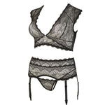 Cottelli Plus Size Bralette and String Set Black Size: XXXL - Scantilyclad.co.uk 