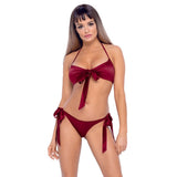 Cottelli Tie Up Bra And Briefs Set Red Size: S/M