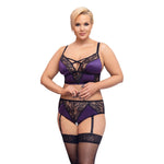 Cottelli Curves Bralette Suspender Set Size: XXXXL