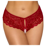 Cottelli Crotchless Panty Red Size: X Large