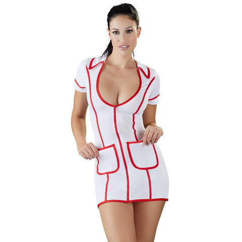 Cottelli Costumes White And Red Nurses Dress Size: Small - Scantilyclad.co.uk 