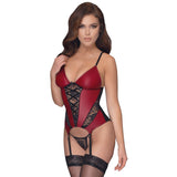 Cottelli Basque and Thong With Lace Size: Medium