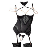 Abierta Fina Open Basque Set With Chains Size: 85c-xl