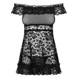 Obsessive Lacey Babydoll And String Black Size: S-M - Scantilyclad.co.uk 