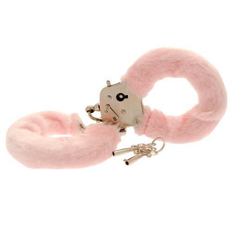Toy Joy Furry Fun Hand Cuffs Pink Plush - Scantilyclad.co.uk 