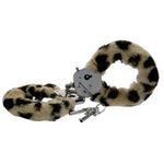 Toy Joy Furry Fun Hand Cuffs Leopard Plush - Scantilyclad.co.uk 