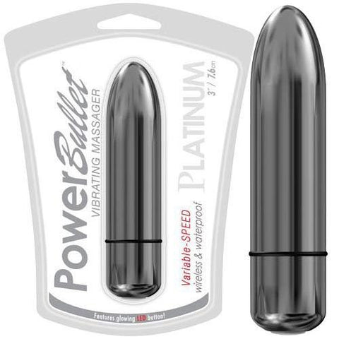 Power Bullet Platinum Silver Mini Vibe - Scantilyclad.co.uk 