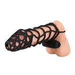 Black Velvet Soft Touch Penis Cage Sleeve And Vibe - Scantilyclad.co.uk 