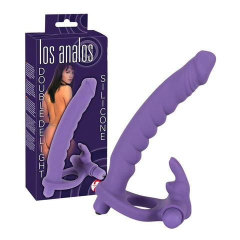 Los Analos Double Delight Vibrating Dildo And Cockring - Scantilyclad.co.uk 