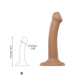 Strap On Me Silicone Dual Density Bendable Dildo Small Caramel