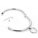 Ladies Rolled Steel Collar With Ring - Scantilyclad.co.uk 