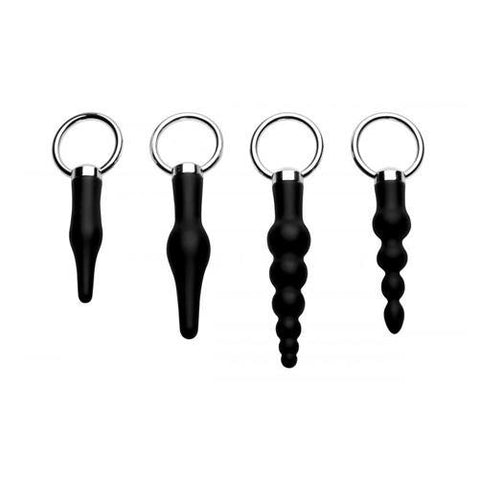 Master Series 4 Piece Silicone Anal Ringed Rimmer Set - Scantilyclad.co.uk 