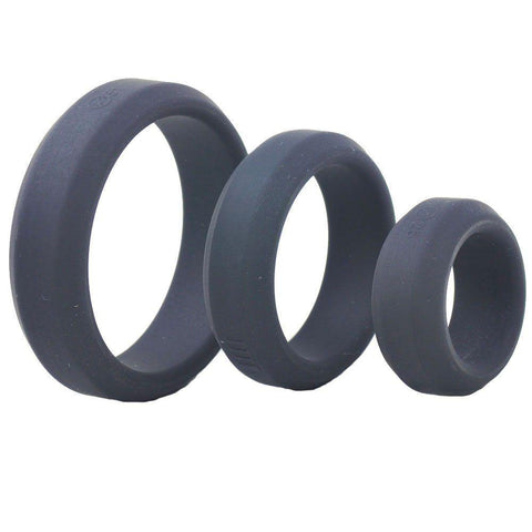 Triple Black Silicone Cock Rings - Scantilyclad.co.uk 