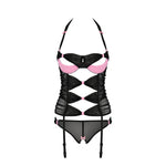 Passion Praline Black And Pink Corset Size: S-M