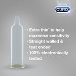 Durex Invisible Extra Sensitive 12 Pack Condoms - Scantilyclad.co.uk 