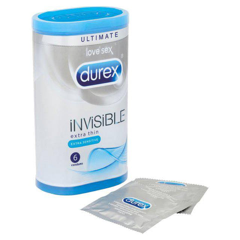 Durex Invisible Extra Sensitive 6 Pack Condoms - Scantilyclad.co.uk 