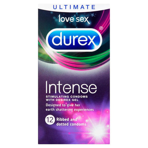 Durex Intense Ribbed And Dotted Condoms 12 Pack - Scantilyclad.co.uk 