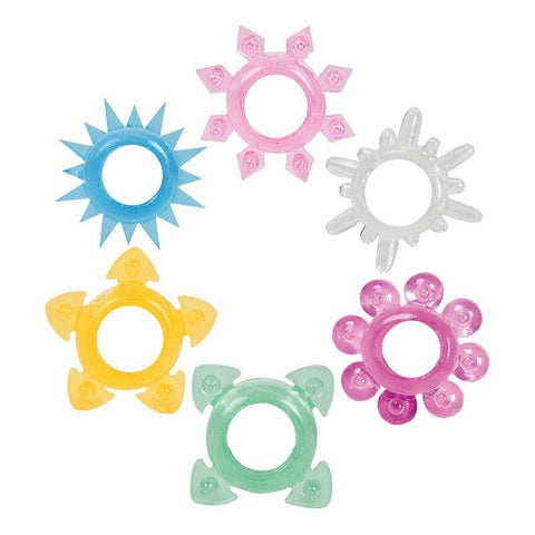 Tower Of Power Cock Rings 6 Pack - Scantilyclad.co.uk 