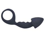 Black Silicone Curved Comfort Butt Plug - Scantilyclad.co.uk 