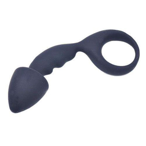 Black Silicone Curved Comfort Butt Plug - Scantilyclad.co.uk 