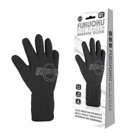 Fukuoku Vibrating Five Finger Massage Glove - Right Hand - Scantilyclad.co.uk 