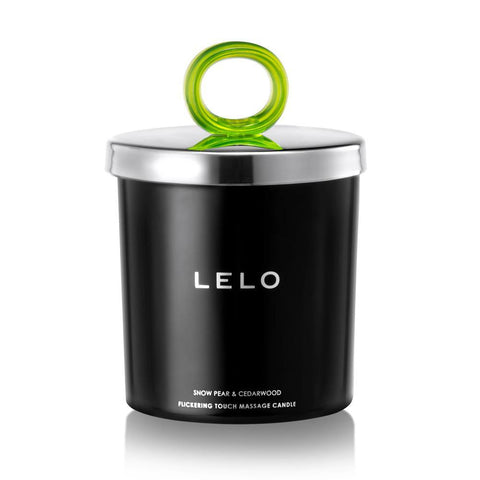 Lelo Snow Pear And Cedarwood Flickering Touch Massage Candle - Scantilyclad.co.uk 