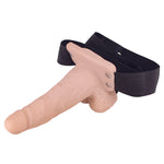 Erection Assistant Hollow Vibrating Strap-On 6 inch Flesh Pink